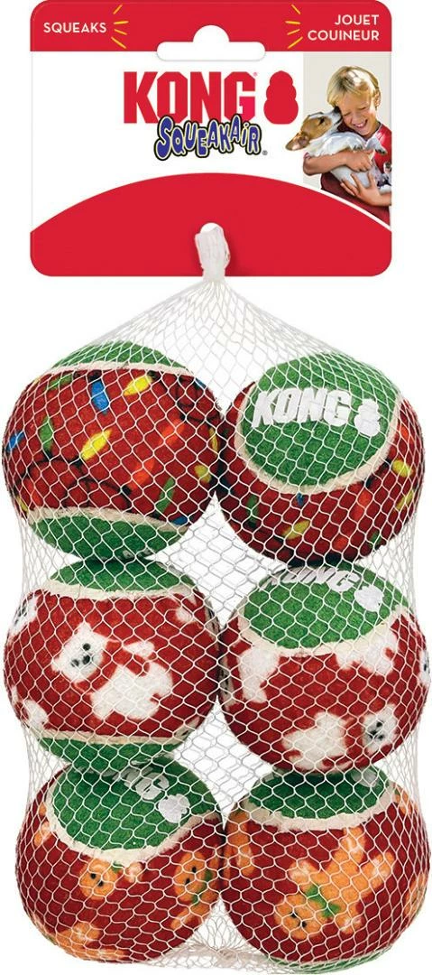 Kong Kerst Squeakair Balls M 6 St 2 Kong Kerst Squeakair Balls M 6 St - Afbeelding 2