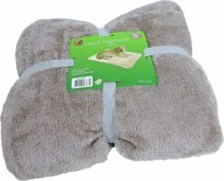 Plaid Supersoft 2-zijdig Taupe/beige -Goedkope DierenwereldXL winkel 0212186 a