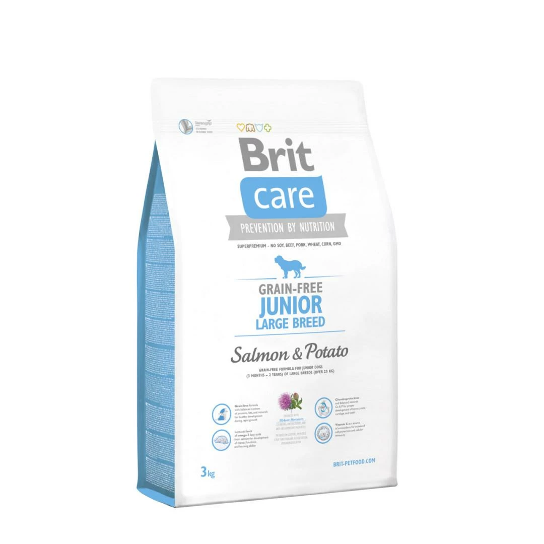 Brit Care Grain Free Junior Large Breed Salmon & Potato 3 Kg 1 Brit Care Grain Free Junior Large Breed Salmon & Potato 3 Kg