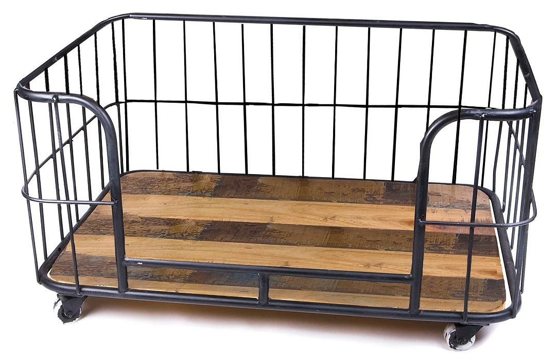 Lex & Max Hondenbank Metal Wire Basket Zwart 1 Lex & Max Hondenbank Metal Wire Basket Zwart