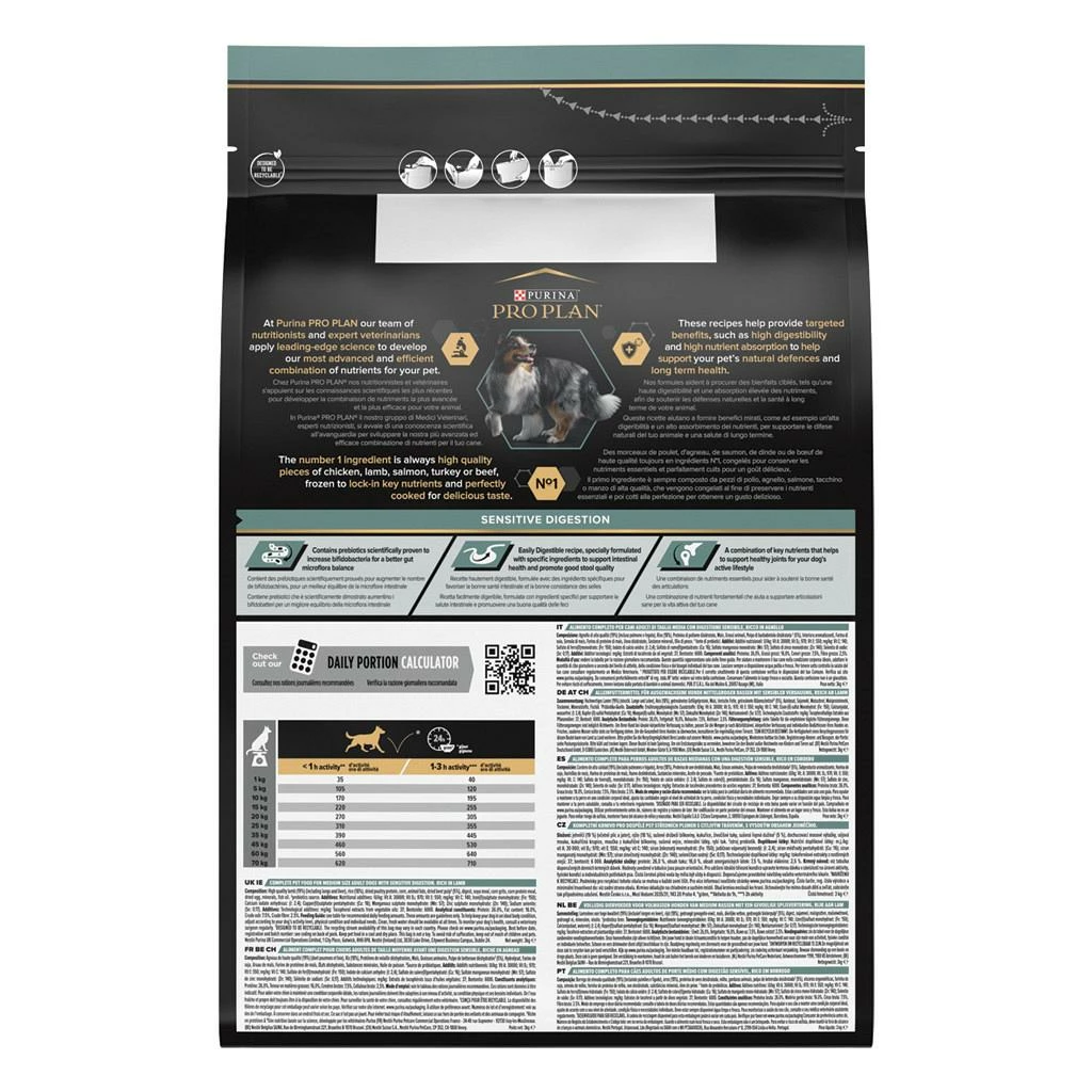 Pro Plan Medium Adult Sensitive Digestion Lam 3 Kg 2 Pro Plan Medium Adult Sensitive Digestion Lam 3 Kg - Afbeelding 2