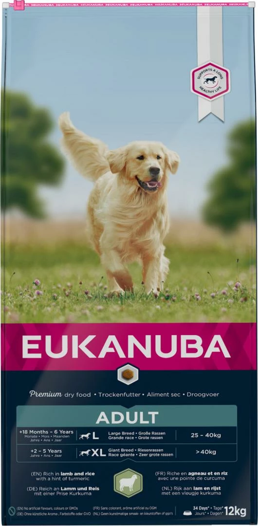 Eukanuba Hondenvoer Adult Large Breed Lamb & Rice 12 Kg 1 Eukanuba Hondenvoer Adult Large Breed Lamb & Rice 12 Kg