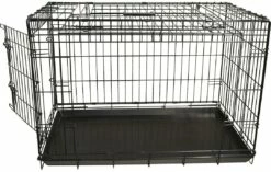 Boon Premium Hondenbench Met Deur En Schuifdeur Zwart -Goedkope DierenwereldXL winkel 8712901071639