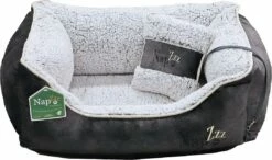 NapZZZ Hondenmand Divan Met Kussen Grijs/Wit -Goedkope DierenwereldXL winkel 8712901084561 a