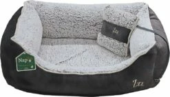 NapZZZ Hondenmand Divan Met Kussen Grijs/Wit -Goedkope DierenwereldXL winkel 8712901084639 a