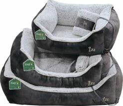 NapZZZ Hondenmand Divan Met Kussen Grijs/Wit