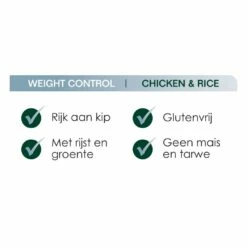 Premium Care Original Weight Control Chicken & Rice 3 Kg -Goedkope DierenwereldXL winkel Adult Weight Control USPs