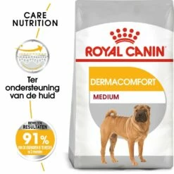 Royal Canin Hondenvoer Derma-comfort Medium 3 Kg -Goedkope DierenwereldXL winkel royal canin medium dermacomfort volwassen hond vacht en huid hero packshot
